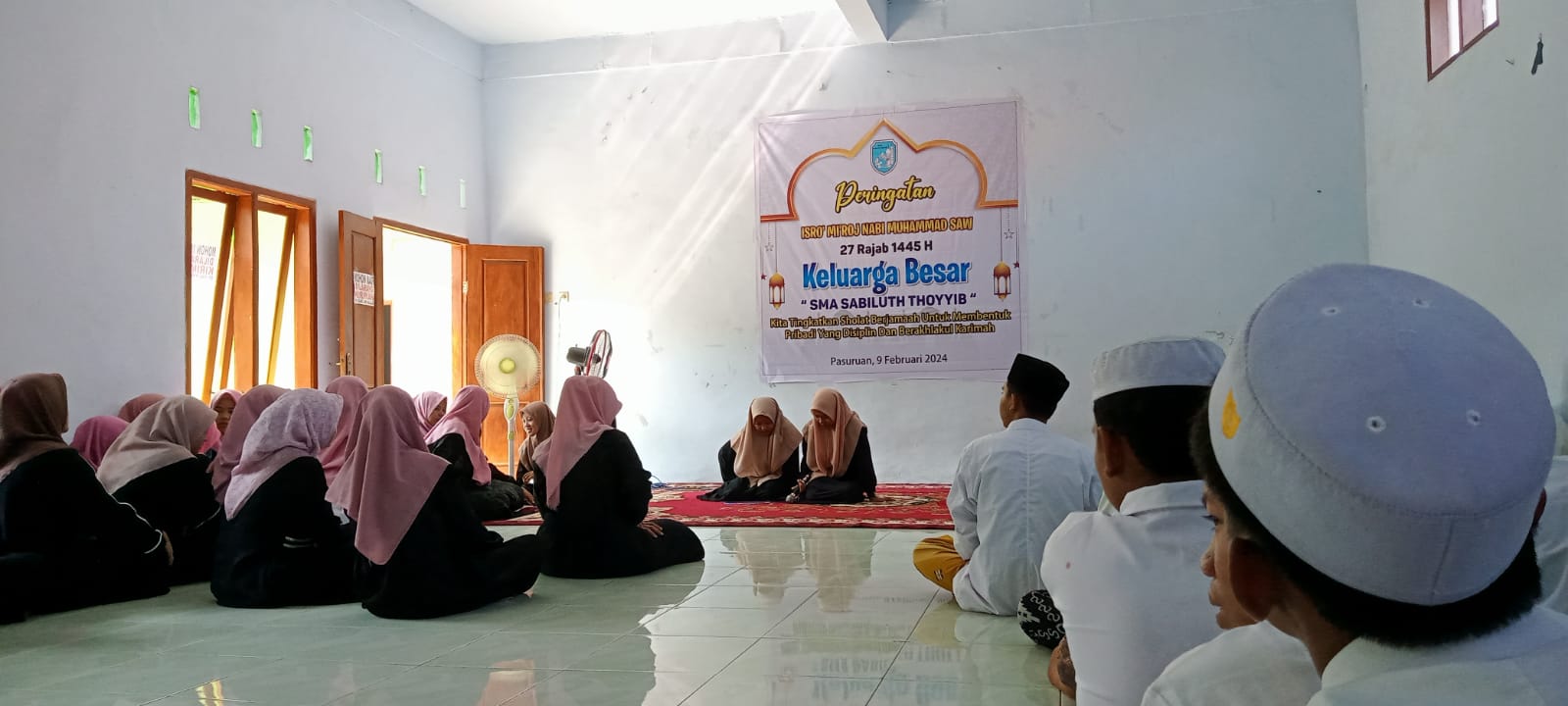 10 Lantunan ayat suci alquran oelh ananda maulidatul hasanah dan wirdatul hasanah dalam peringatan isro' mi'roj sma sabiluth thoyyib kota pasuruan tahun 1445 H